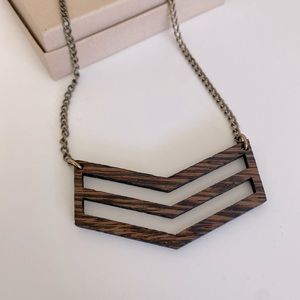 🎉HOST PICK🎉 Handcrafted Wooden Chevron Necklace